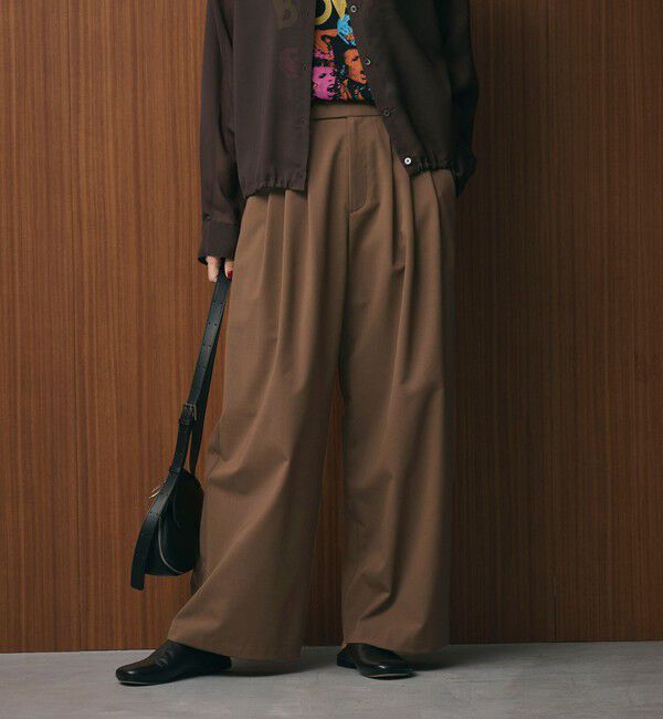 BEAUTY&YOUTH UNITED ARROWS「毛ポリエステルブレンド ワイドタックパンツ」|その他|