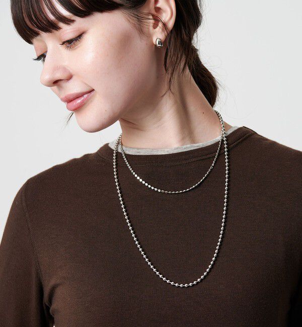 BEAUTY&YOUTH UNITED ARROWS「ボール&times;サークル チェーン 3WAY ネックレス」|ネックレス|SILVER