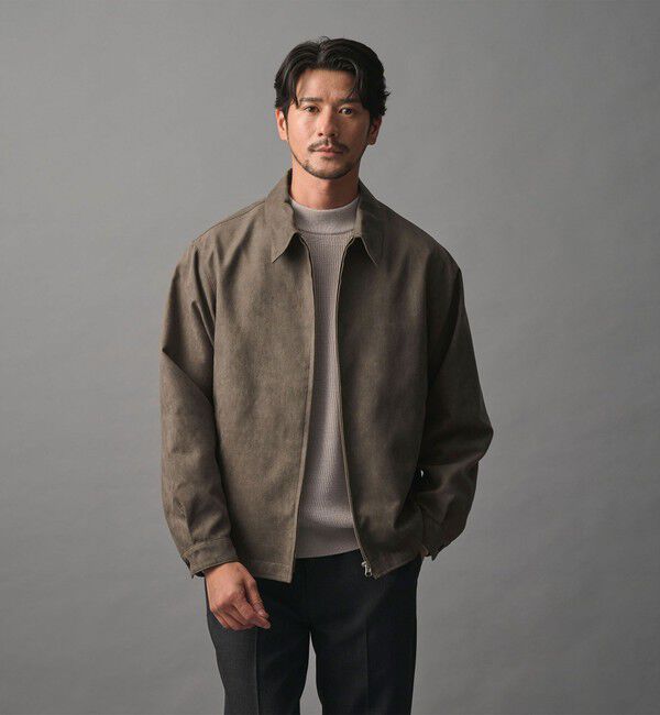 BEAUTY&YOUTH UNITED ARROWS「【WEB限定 WARDROBE SMART】スエードライク ジップ ブルゾン」|ブルゾン・スタジャン|DK.GRAY