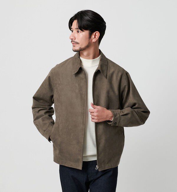 BEAUTY&YOUTH UNITED ARROWS「【WEB限定 WARDROBE SMART】スエードライク ジップ ブルゾン」|ブルゾン・スタジャン|