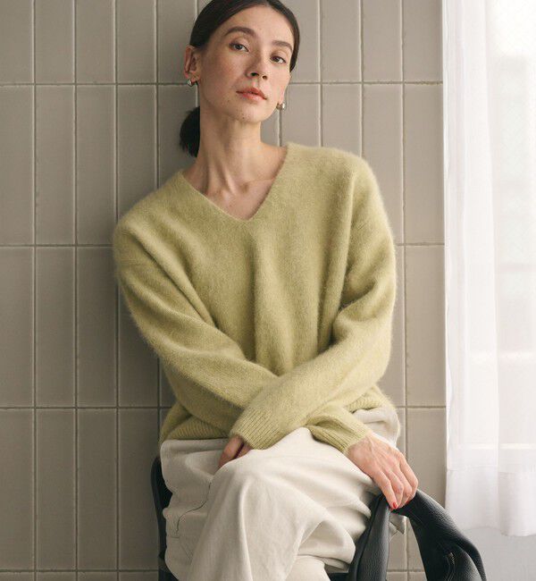 BEAUTY&YOUTH UNITED ARROWS「フォックスカシミヤブレンド Vネックニットプルオーバー」|ニット・セーター|LIME