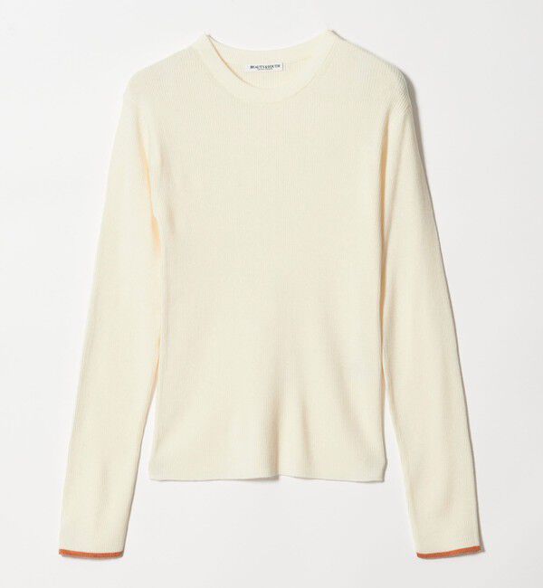 BEAUTY&YOUTH UNITED ARROWS「リブライン ニットプルオーバー ウォッシャブル」|ニット・セーター|