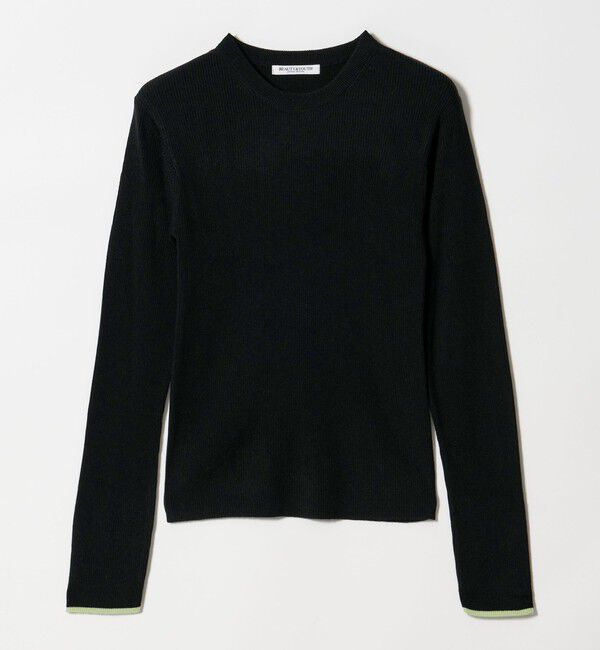 BEAUTY&YOUTH UNITED ARROWS「リブライン ニットプルオーバー ウォッシャブル」|ニット・セーター|