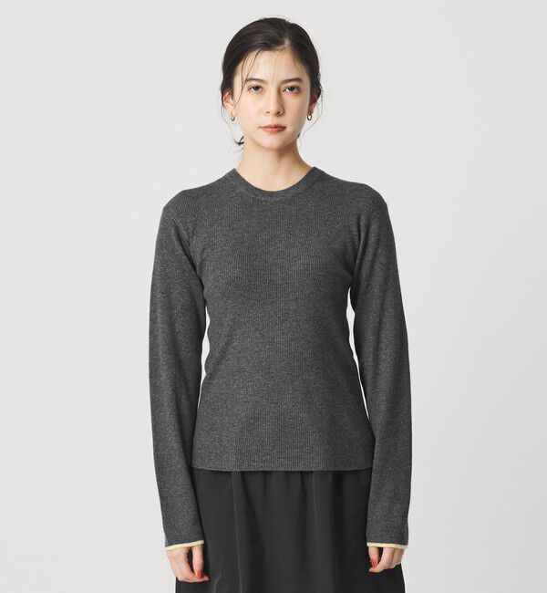 BEAUTY&YOUTH UNITED ARROWS「リブライン ニットプルオーバー ウォッシャブル」|ニット・セーター|