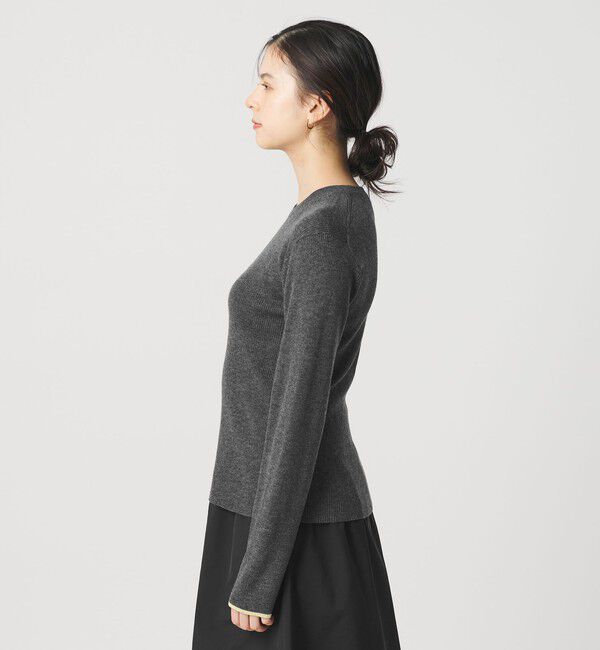 BEAUTY&YOUTH UNITED ARROWS「リブライン ニットプルオーバー ウォッシャブル」|ニット・セーター|