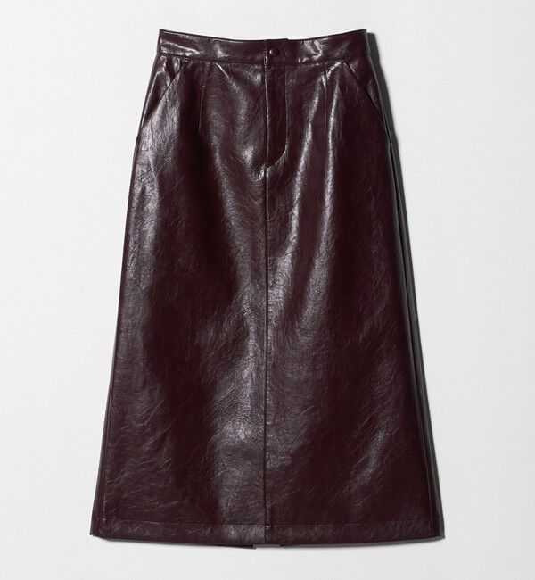 BEAUTY&YOUTH UNITED ARROWS「レザーライク Aラインスカート」|台形|
