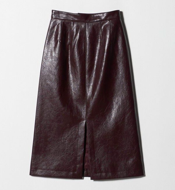BEAUTY&YOUTH UNITED ARROWS「レザーライク Aラインスカート」|台形|