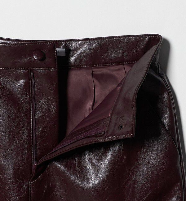 BEAUTY&YOUTH UNITED ARROWS「レザーライク Aラインスカート」|台形|