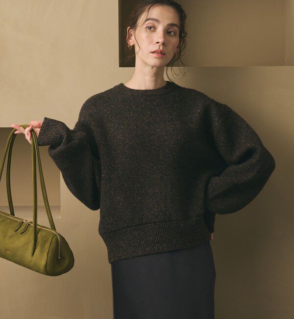 BEAUTY&YOUTH UNITED ARROWS「ウールブレンド シルクネップ ニットプルオーバー」|ニット・セーター|DK.BROWN
