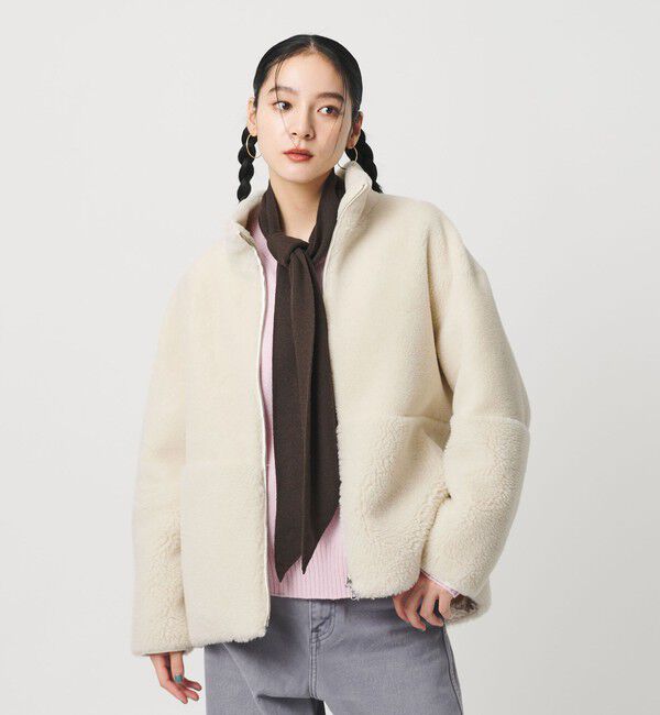 BEAUTY&YOUTH UNITED ARROWS「ボア スタンドカラー ジップブルゾン」|その他|OFF WHITE