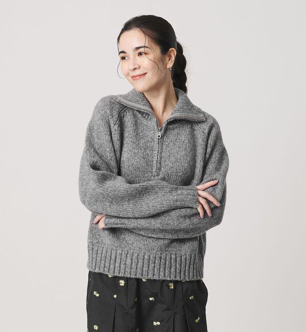 BEAUTY&YOUTH UNITED ARROWS「ウールナイロン ハーフジップ ニットプルオーバー」|ニット・セーター|