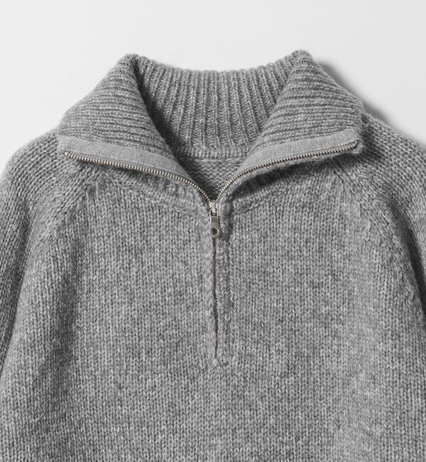 BEAUTY&YOUTH UNITED ARROWS「ウールナイロン ハーフジップ ニットプルオーバー」|ニット・セーター|