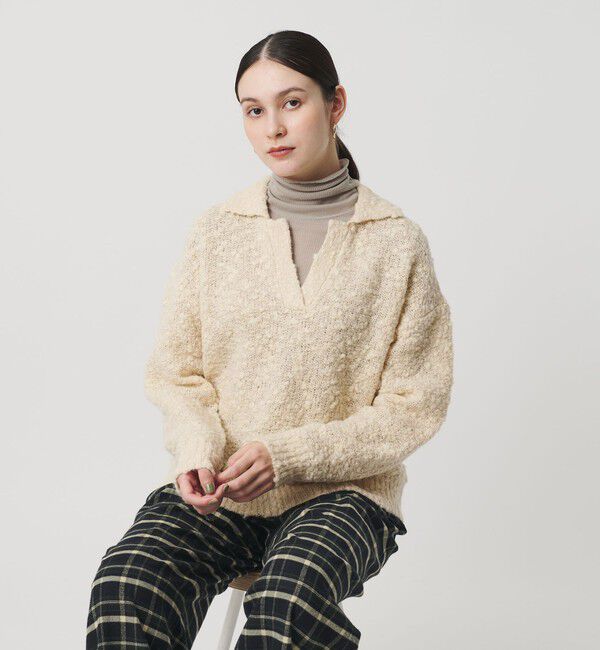 BEAUTY&YOUTH UNITED ARROWS「スラブヤーン スキッパー ニットプルオーバー」|ニット・セーター|