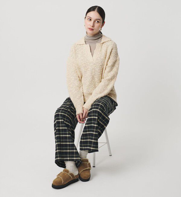 BEAUTY&YOUTH UNITED ARROWS「スラブヤーン スキッパー ニットプルオーバー」|ニット・セーター|