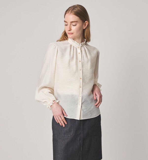 STEVEN ALAN「＜Steven Alan＞フリル ブラウス」|シャツ・ブラウス|NATURAL