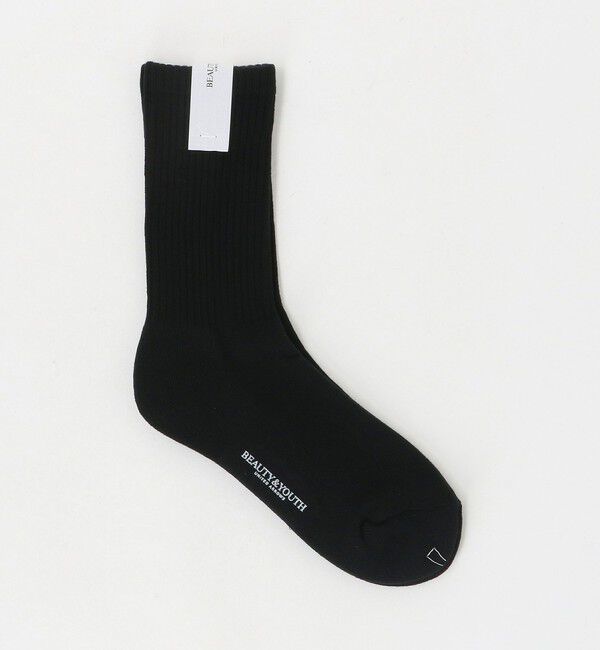 BEAUTY&YOUTH UNITED ARROWS「ペール リブソックス」|ソックス|BLACK