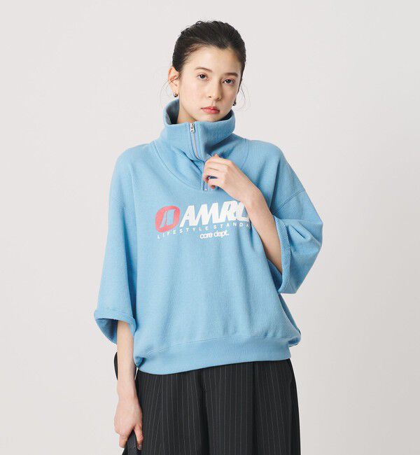 BEAUTY&YOUTH UNITED ARROWS「【別注】＜Americana＞ジップ ショートスリーブ スウェットプルオーバー」|スウェット・ジャージ|