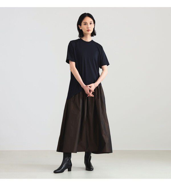 Demi-Luxe BEAMS 「タフタ コンビ ワンピース」|ワンピース|