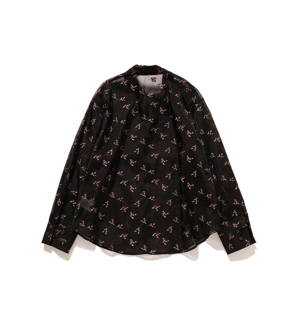 Ray BEAMS 「シアー フラワー ジャカード シャツ」|シャツ・ブラウス|