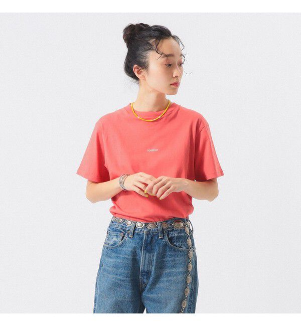 BEAMSBOY「ボーイ エンブロイダリー クルー Tシャツ」|Tシャツ・カットソー|PINK