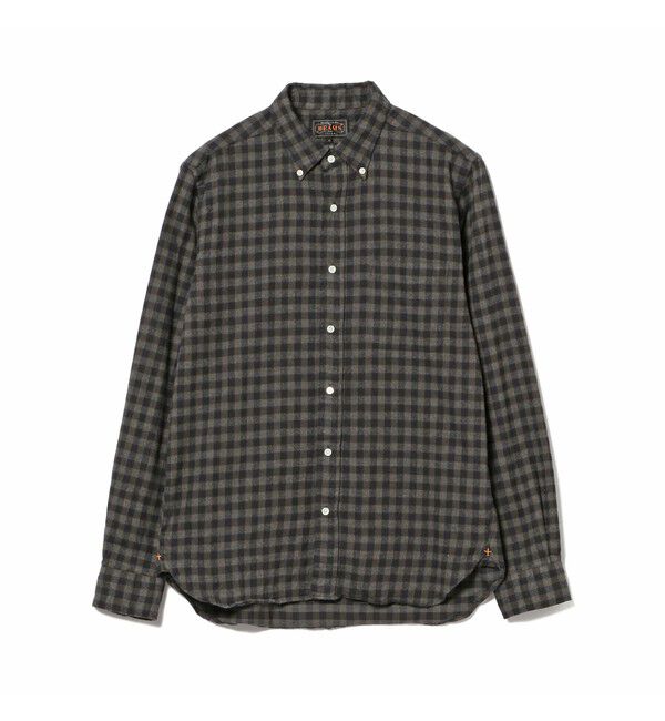 BEAMS PLUS「BEAMS PLUS / シャギーギンガムチェック ボタンダウンシャツ」|シャツ・ブラウス|