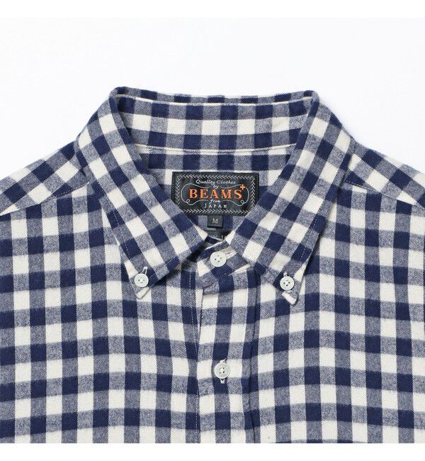 BEAMS PLUS「BEAMS PLUS / シャギーギンガムチェック ボタンダウンシャツ」|シャツ・ブラウス|
