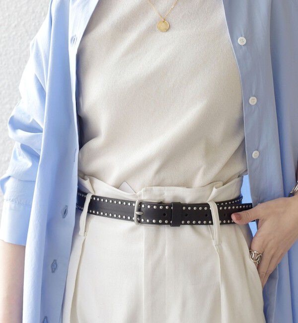 SHIPS for women「HALCYON BELT COMPANY:スタッズベルト◇」|ベルト|ブラック