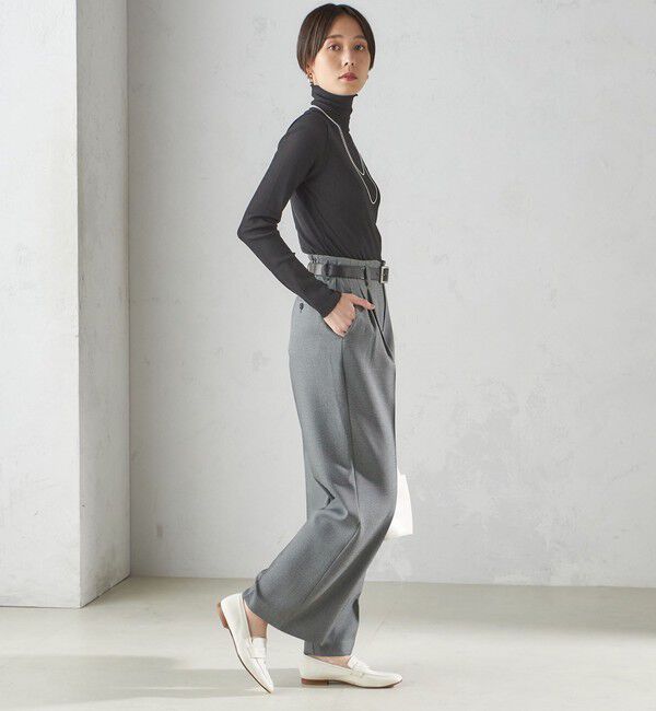 SHIPS for women「〈手洗い可能〉ドライタッチ リブ タートル」|Tシャツ・カットソー|