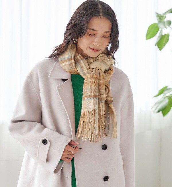 SHIPS for women「チェック カシミヤ ストール」|ストール|