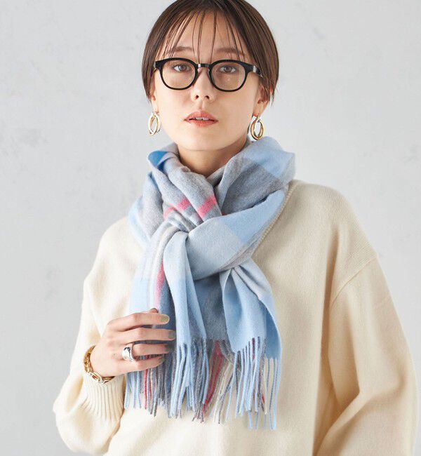 SHIPS for women「チェック カシミヤ ストール」|ストール|