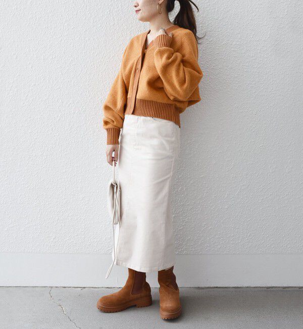 SHIPS for women「*〈手洗い可能〉ストレッチ コーデュロイ イージー ナロー スカート ◇」|タイト|