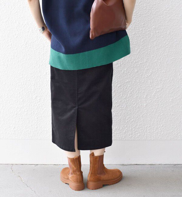 SHIPS for women「*〈手洗い可能〉ストレッチ コーデュロイ イージー ナロー スカート ◇」|タイト|