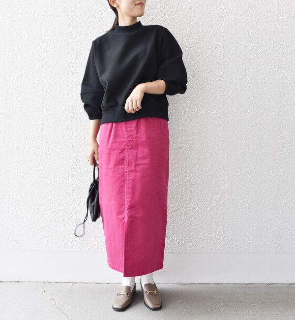 SHIPS for women「*〈手洗い可能〉ストレッチ コーデュロイ イージー ナロー スカート ◇」|タイト|