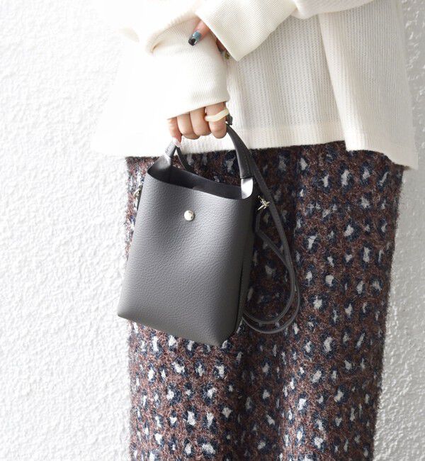 SHIPS any「SHIPS any: 2WAY スクエア ミニ ショルダー バッグ」|ショルダー・メッセンジャー|グレー