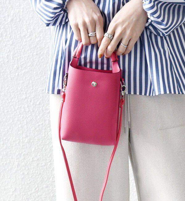 SHIPS any「SHIPS any: 2WAY スクエア ミニ ショルダー バッグ」|ショルダー・メッセンジャー|ピンク