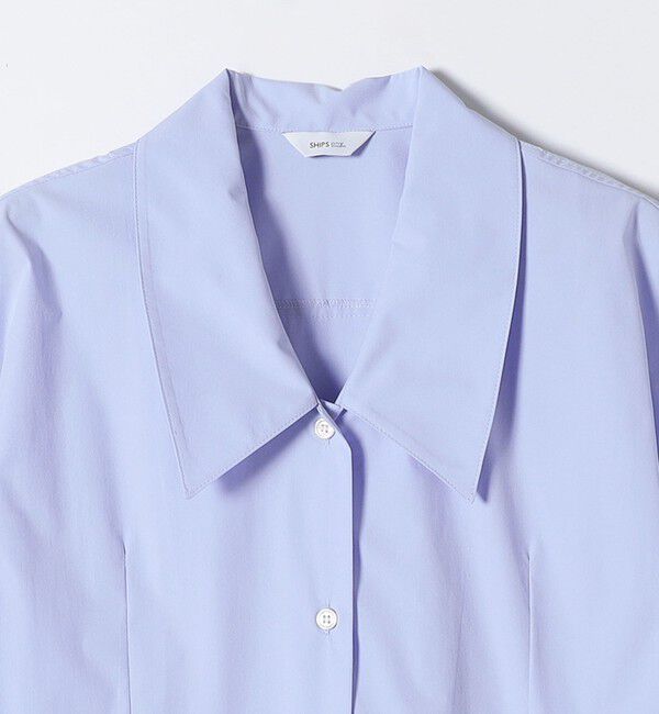 SHIPS any「SHIPS any:〈洗濯機可能〉フラットカラー Vネック フレア ワンピース」|ワンピース|