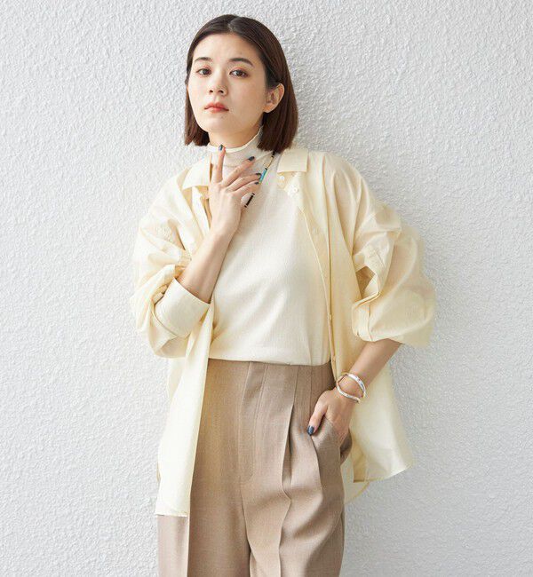 SHIPS for women「〈手洗い可能〉綿 ナイロン シアー オーバー シャツ ◇」|シャツ・ブラウス|