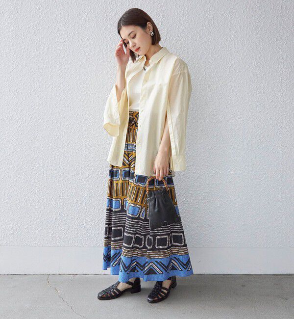 SHIPS for women「〈手洗い可能〉綿 ナイロン シアー オーバー シャツ ◇」|シャツ・ブラウス|