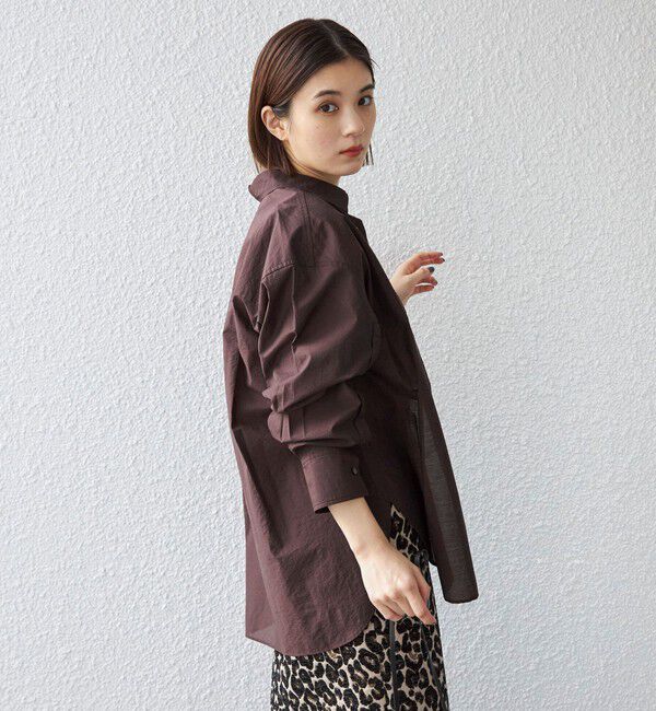 SHIPS for women「〈手洗い可能〉綿 ナイロン シアー オーバー シャツ ◇」|シャツ・ブラウス|