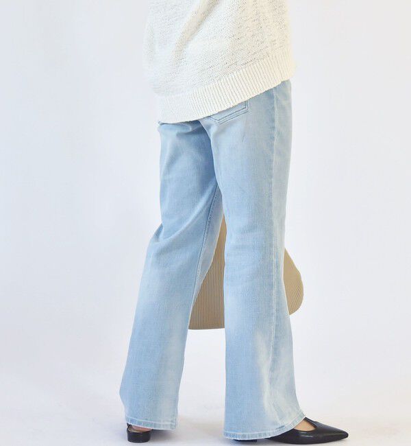 quaranciel「quaranciel:〈洗濯機可能〉セミフレア デニム パンツ」|デニム|