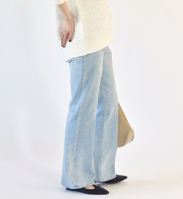 quaranciel「quaranciel:〈洗濯機可能〉セミフレア デニム パンツ」|デニム|