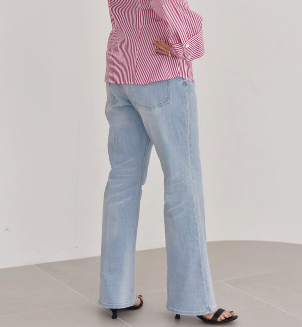 quaranciel「quaranciel:〈洗濯機可能〉セミフレア デニム パンツ」|デニム|