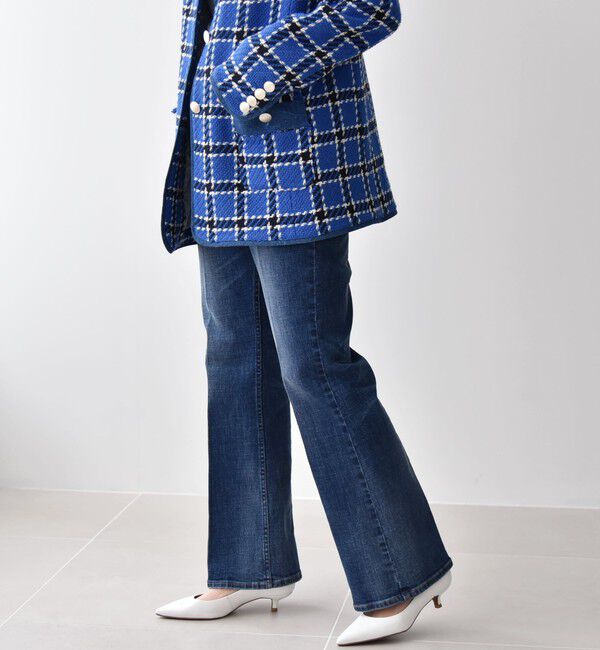 quaranciel「quaranciel:〈洗濯機可能〉セミフレア デニム パンツ」|デニム|