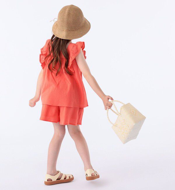 SHIPS KIDS「SHIPS KIDS:100～130cm / スモッキング フリル ブラウス」|シャツ・ブラウス|