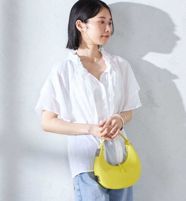 SHIPS for women「〈手洗い可能〉コットンボイル ネックギャザー ボウタイ ブラウス」|シャツ・ブラウス|