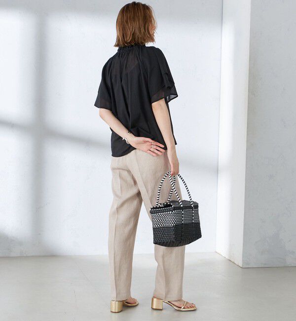 SHIPS for women「〈手洗い可能〉コットンボイル ネックギャザー ボウタイ ブラウス」|シャツ・ブラウス|