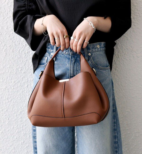 SHIPS any「SHIPS any: ゴールド プレート ワンハンドル 2WAY バッグ」|ショルダー・メッセンジャー|