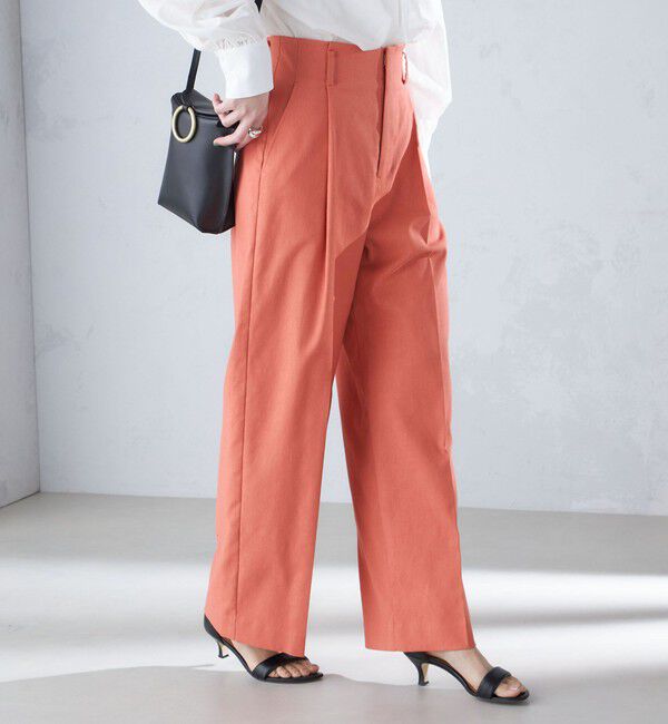 SHIPS for women「〈手洗い可能 / UVカット〉ドライオックス フロント タック ストレート パンツ」|その他|