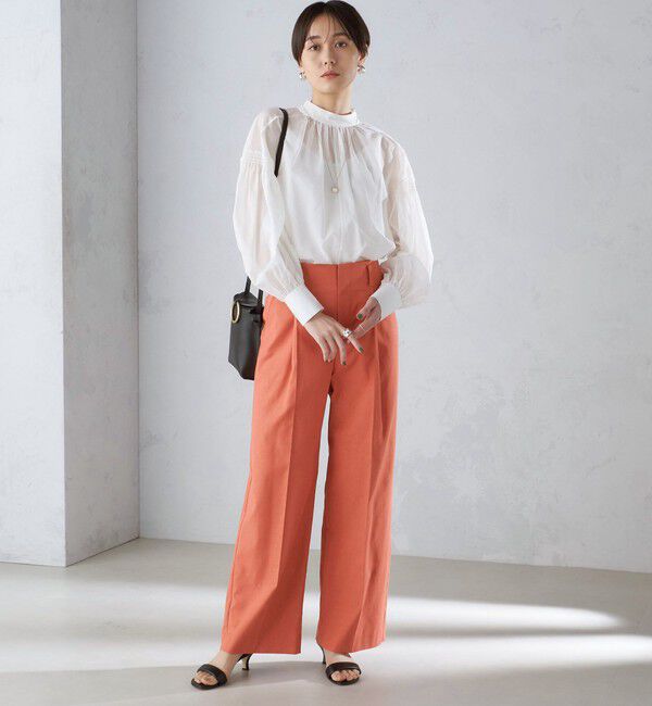 SHIPS for women「〈手洗い可能 / UVカット〉ドライオックス フロント タック ストレート パンツ」|その他|