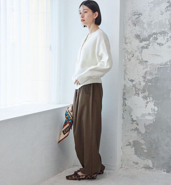 SHIPS for women「〈手洗い可能〉7G ウール カシミヤ ヘンリーネック 2WAY プルオーバー」|ニット・セーター|